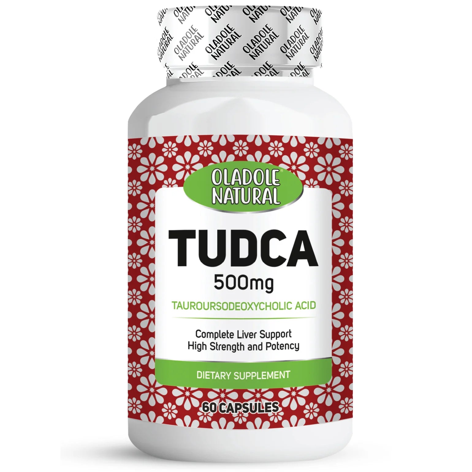 Oladole Natural TUDCA Tauroursodeoxycholic Acid 500mg, 60 Capsules