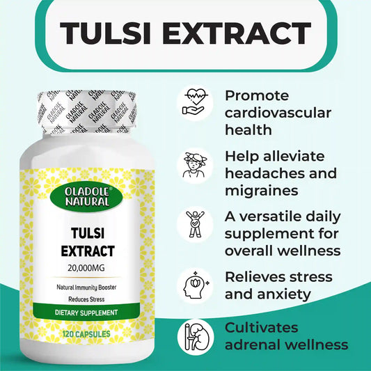 Oladole Natural Tulsi Holy Basil 450 mg 120 Capsules