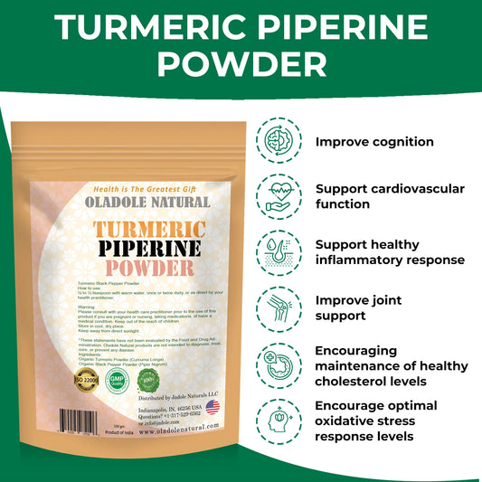 Oladole Natural Turmeric Piperine Powder Key Benefits