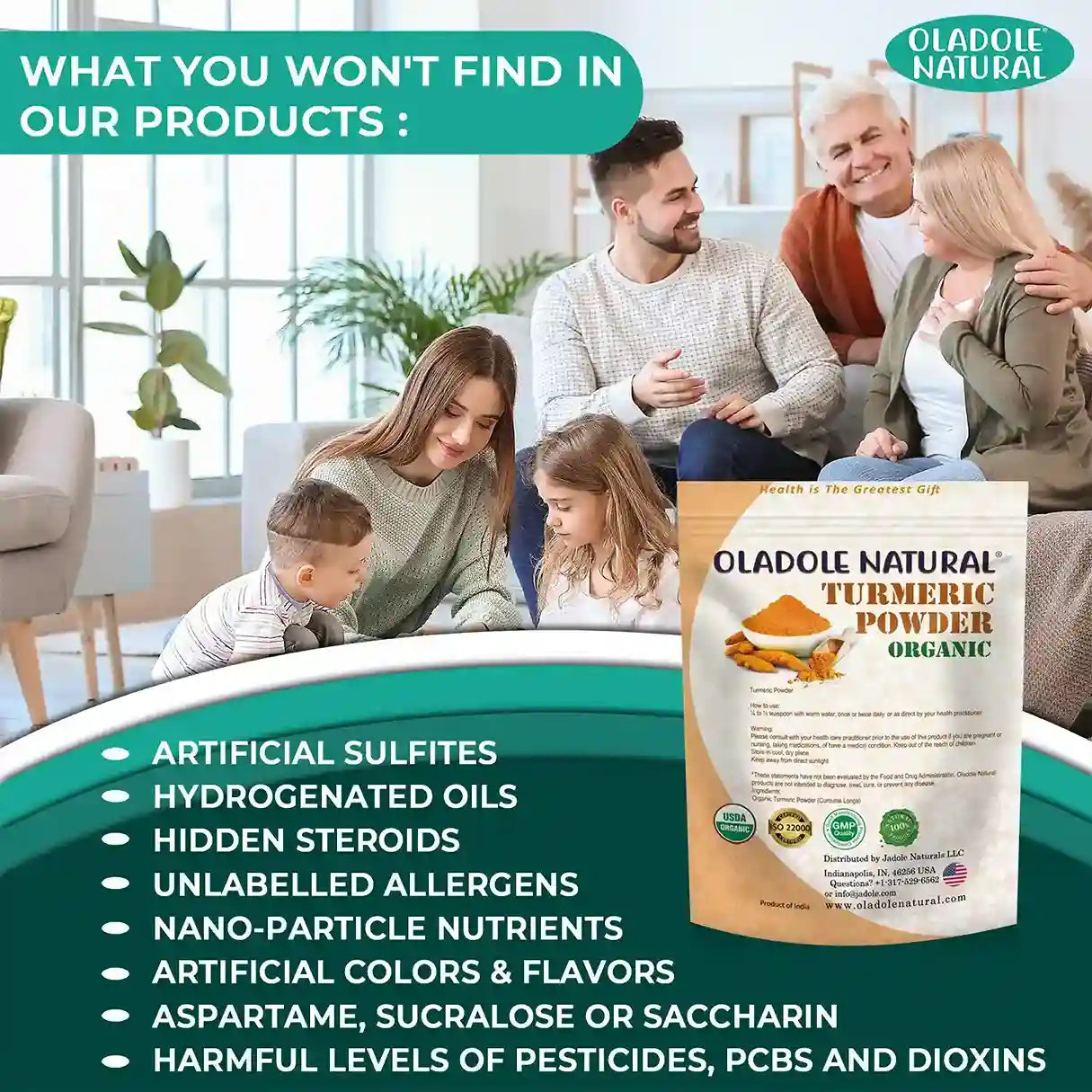 Oladole Natural Turmeric Root Powder 100g