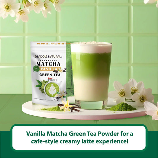Oladole Natural Vanilla Matcha Green Tea Powder 50g
