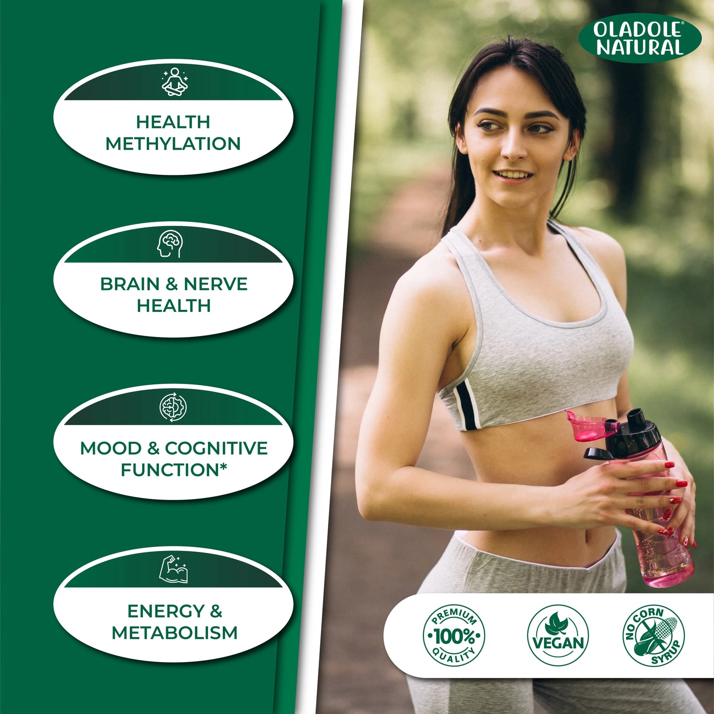 Oladole Natural Vitamin B-12 (1000mcg) - 100 Lozenges