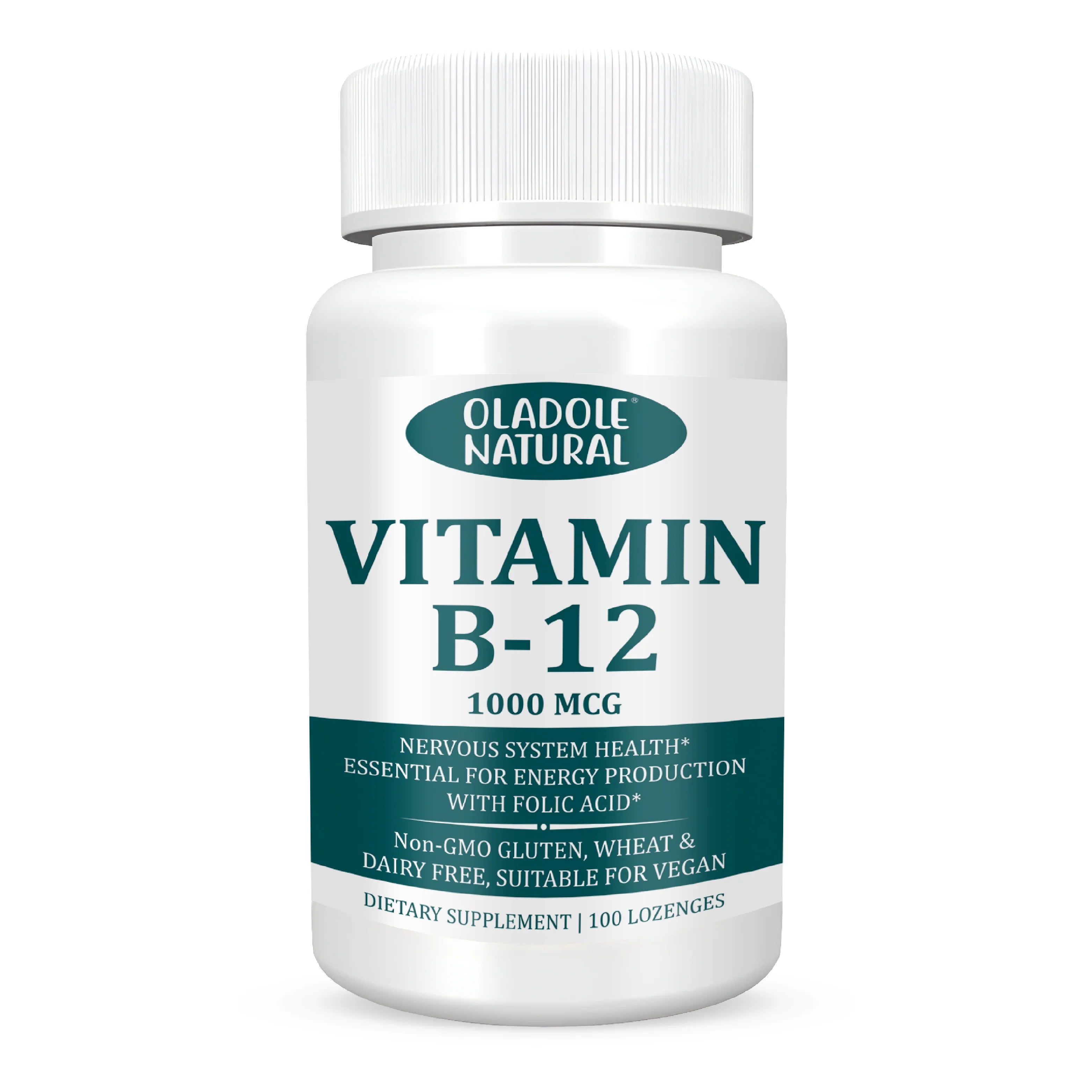 أولادول فيتامين ب-12 الطبيعي (1000 ميكروغرام) - 100 قرص استحلاب