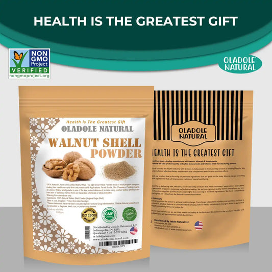 Oladole Natural 100% Natural Walnut Shell Powder 100g