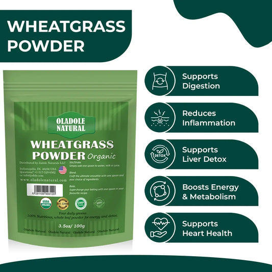 Oladole Natural Organic Wheat Grass Powder 100g