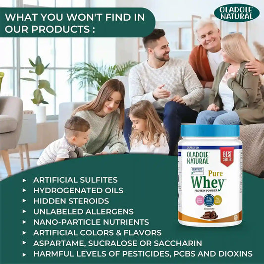 Oladole Natural Whey Protein Powder 820g Chocolate Bean