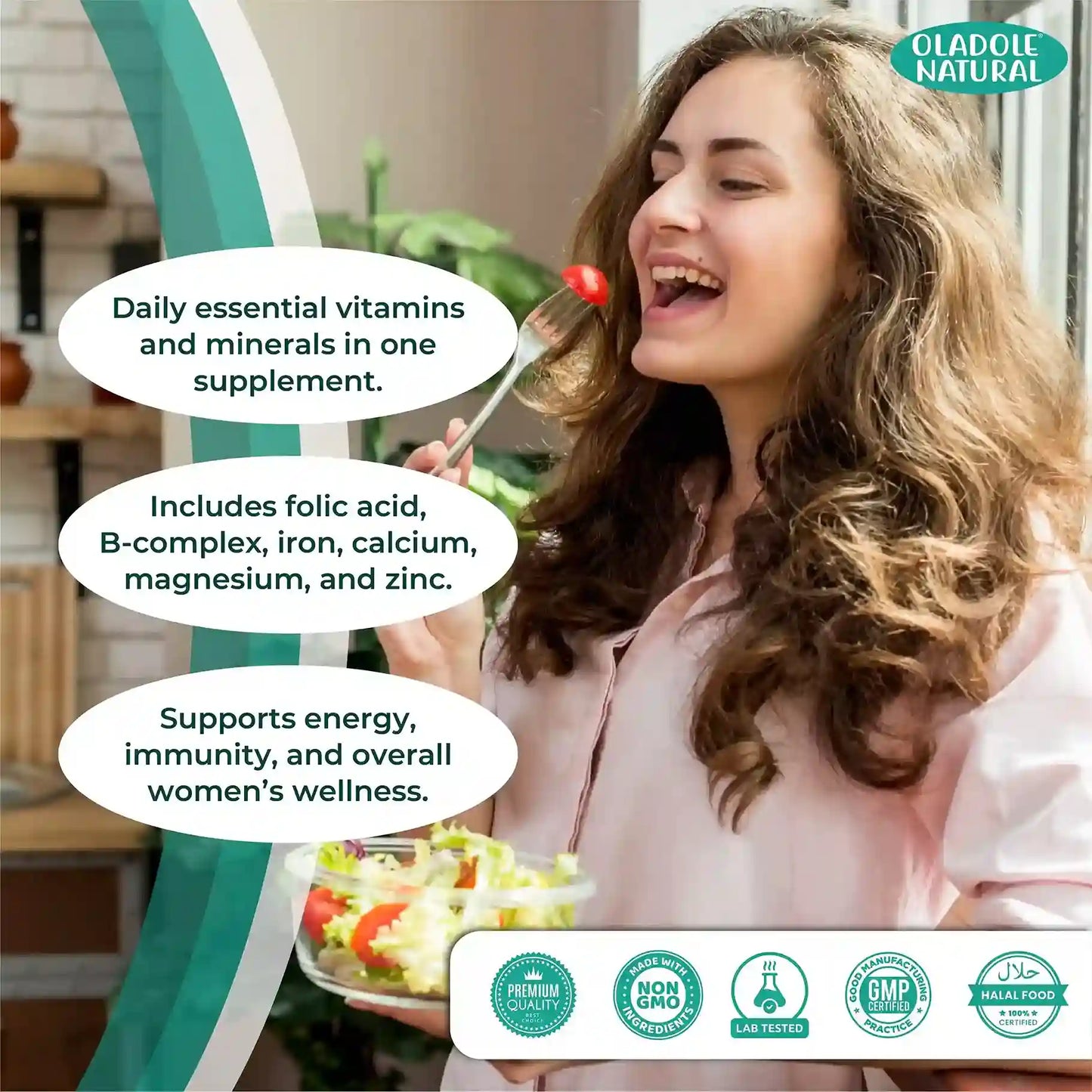 Oladole Natural Multivitamin for Women 60 Tablets