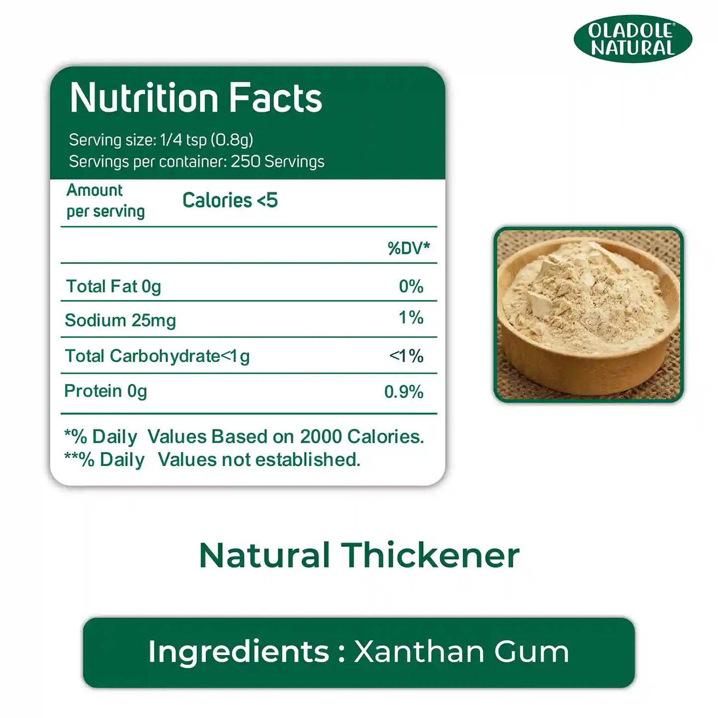 Oladole Natural Premium Quality Xanthan Gum, 200g