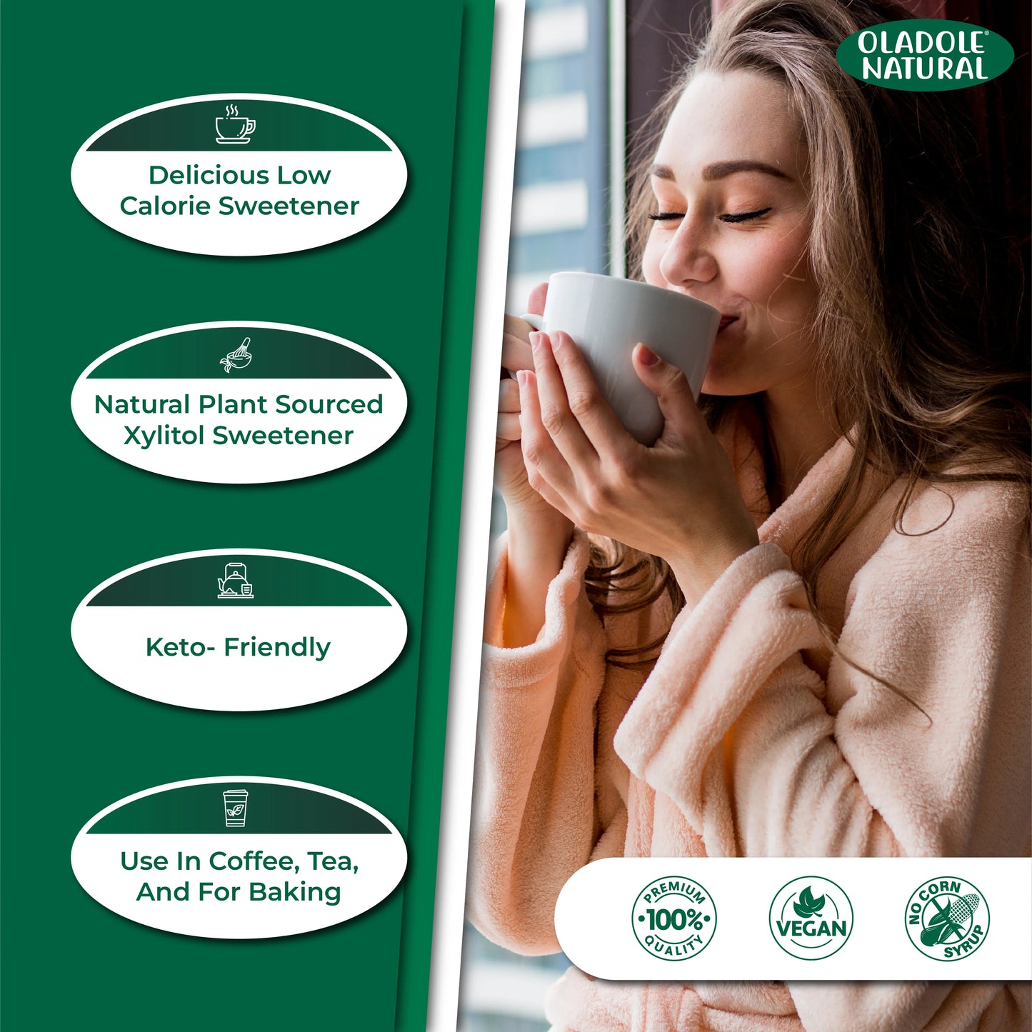Oladole Natural pure Xylitol Key Benefits