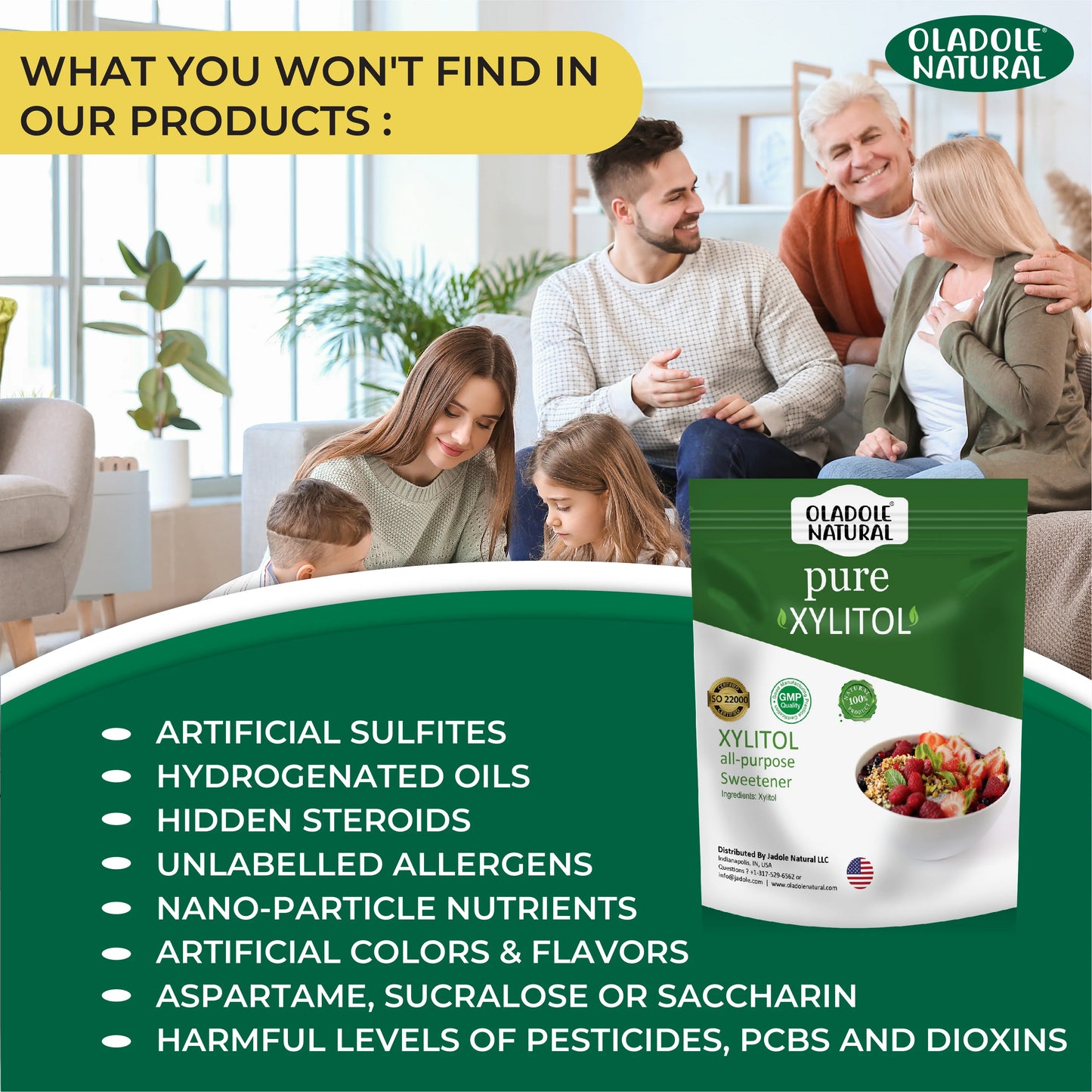 Oladole Natural pure Xylitol  Our Product Features