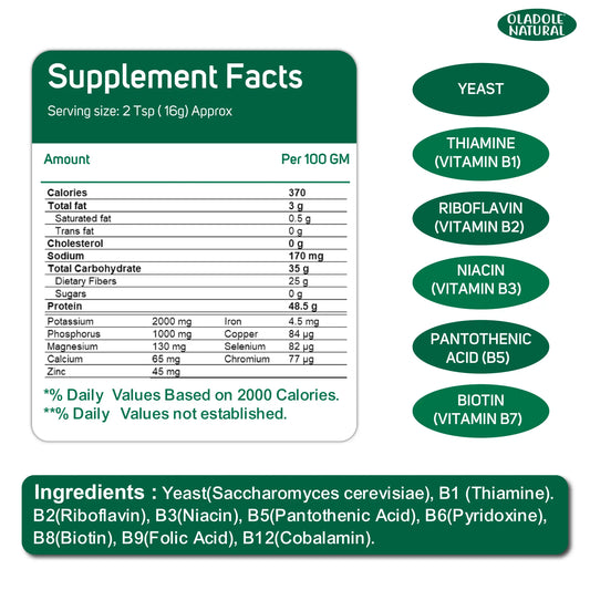 Oladole Natural Pure Natural Nutritional Yeast 142g