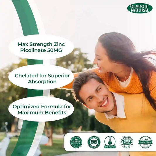 Oladole Natural Zinc Picolinate 50mg 100 Tablets