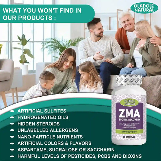 Oladole Natural ZMA Sports Recovery Supplement 90 Capsules