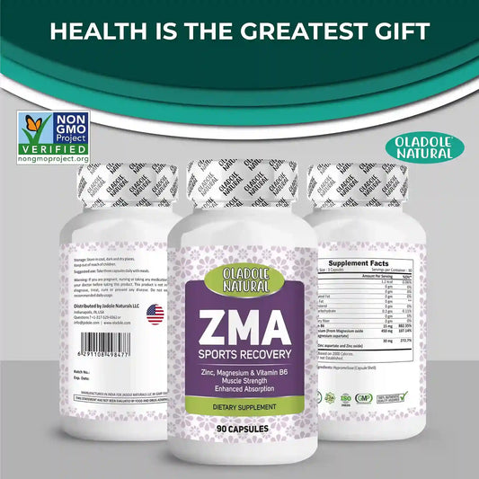 Oladole Natural ZMA Sports Recovery Supplement 90 Capsules
