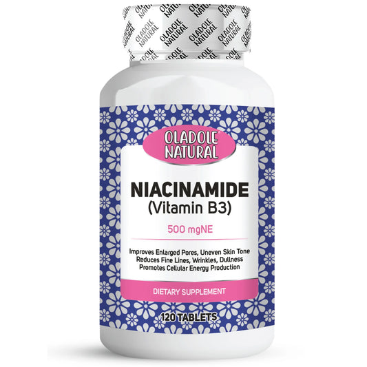 Oladole Natural Niacinamide Vitamin B3 500mgNE 120 Tablets