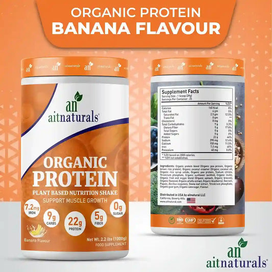 Aitnaturals Organic Protein - Banana Flavour