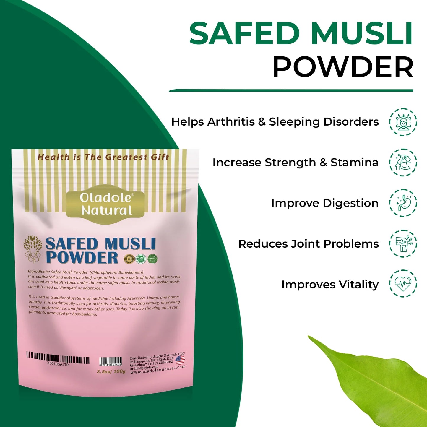  Oladole Natural Safed Musli Powder Key Benefits