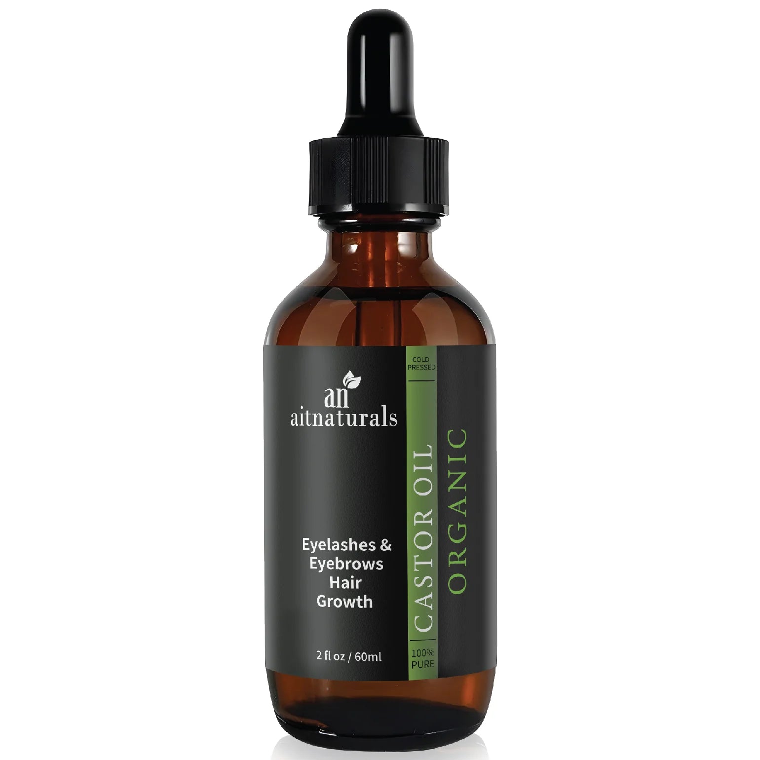 Aitnaturals Castor Oil for Eyelashes & Hair Growth, 60ml