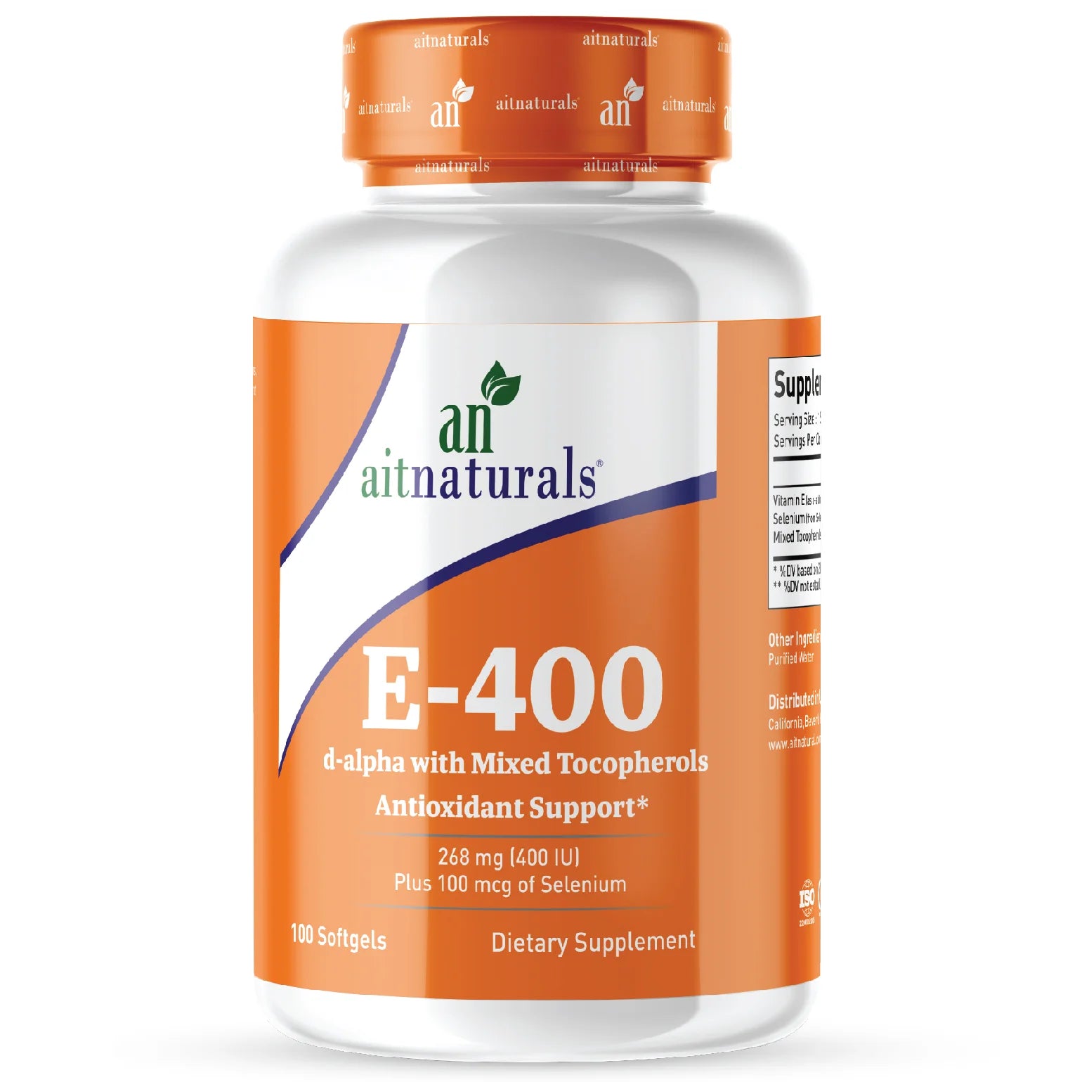 Aitnaturals E-400IU - 100 Softgels