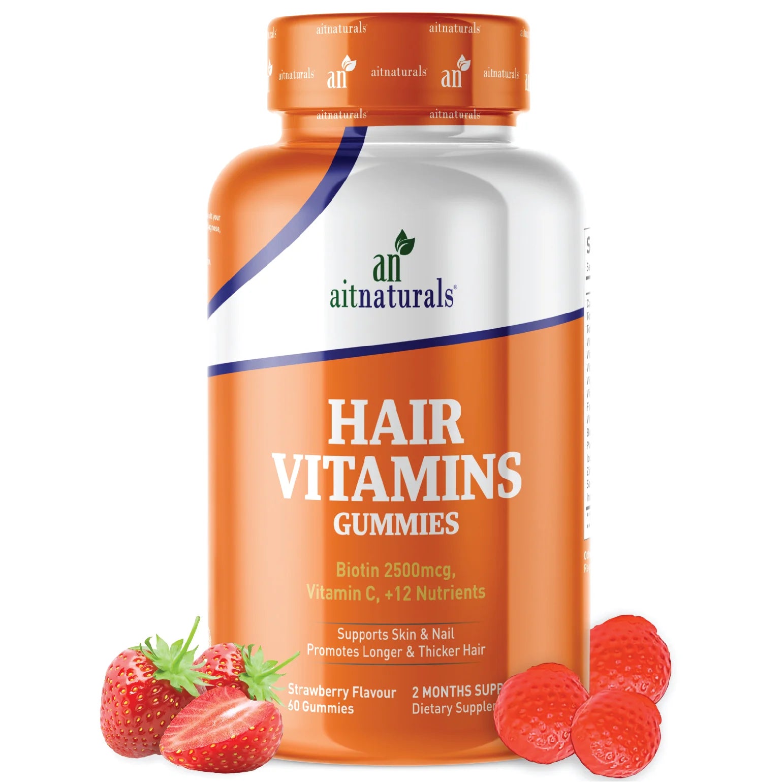 Aitnaturals Hair Vitamin Gummies-Strawberry