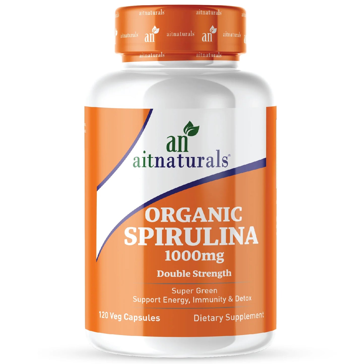 Aitnaturals Organic Spirulina - 1000 mg (120 Capsules)