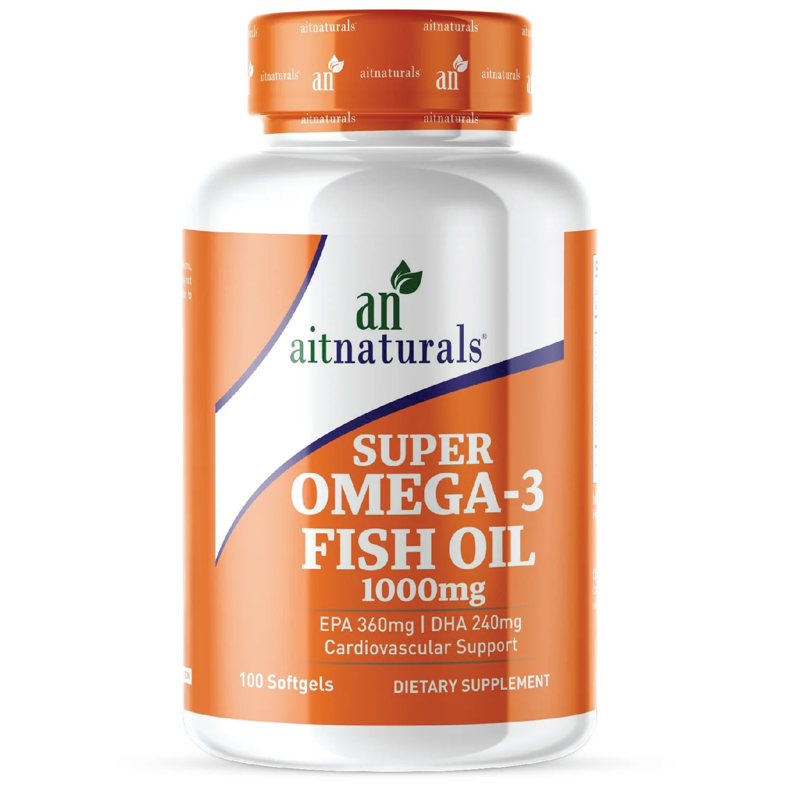 Aitnaturals Super Omega 3 Fish Oil 1000mg, 360 EPA, 240 DHA