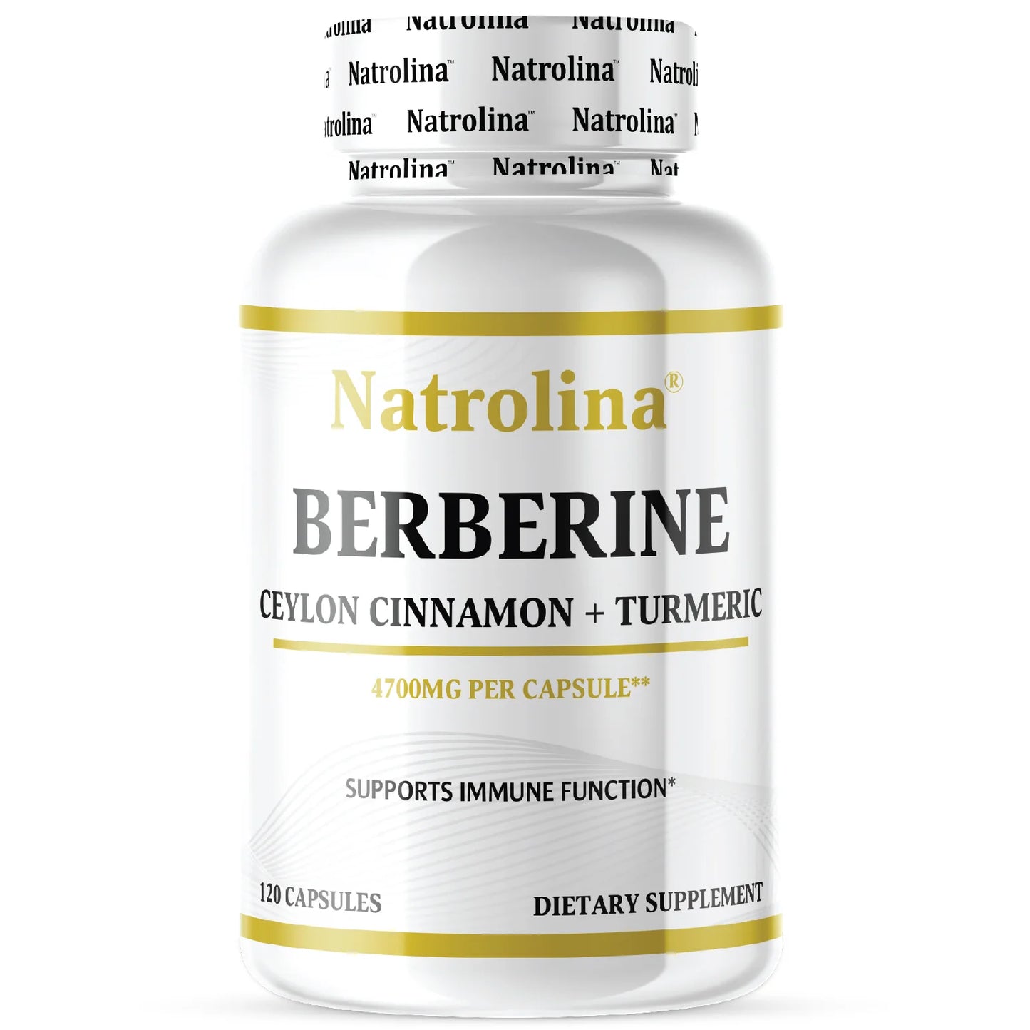 Natrolina Premium Berberine HCL, 120 Capsules