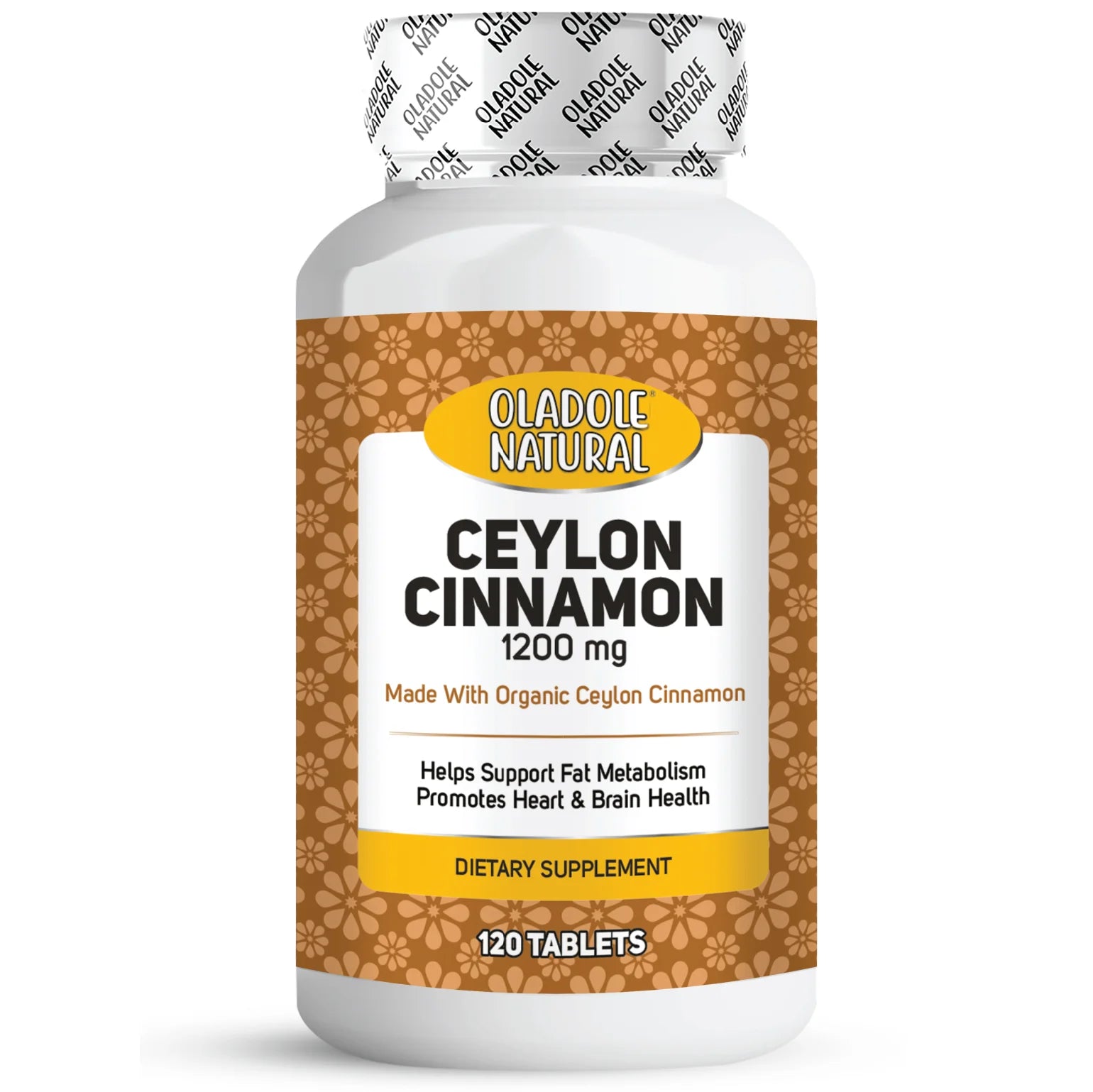 أولادول، أقراص قرفة سيلان عضوية طبيعية بتركيز 1200 ملجم 