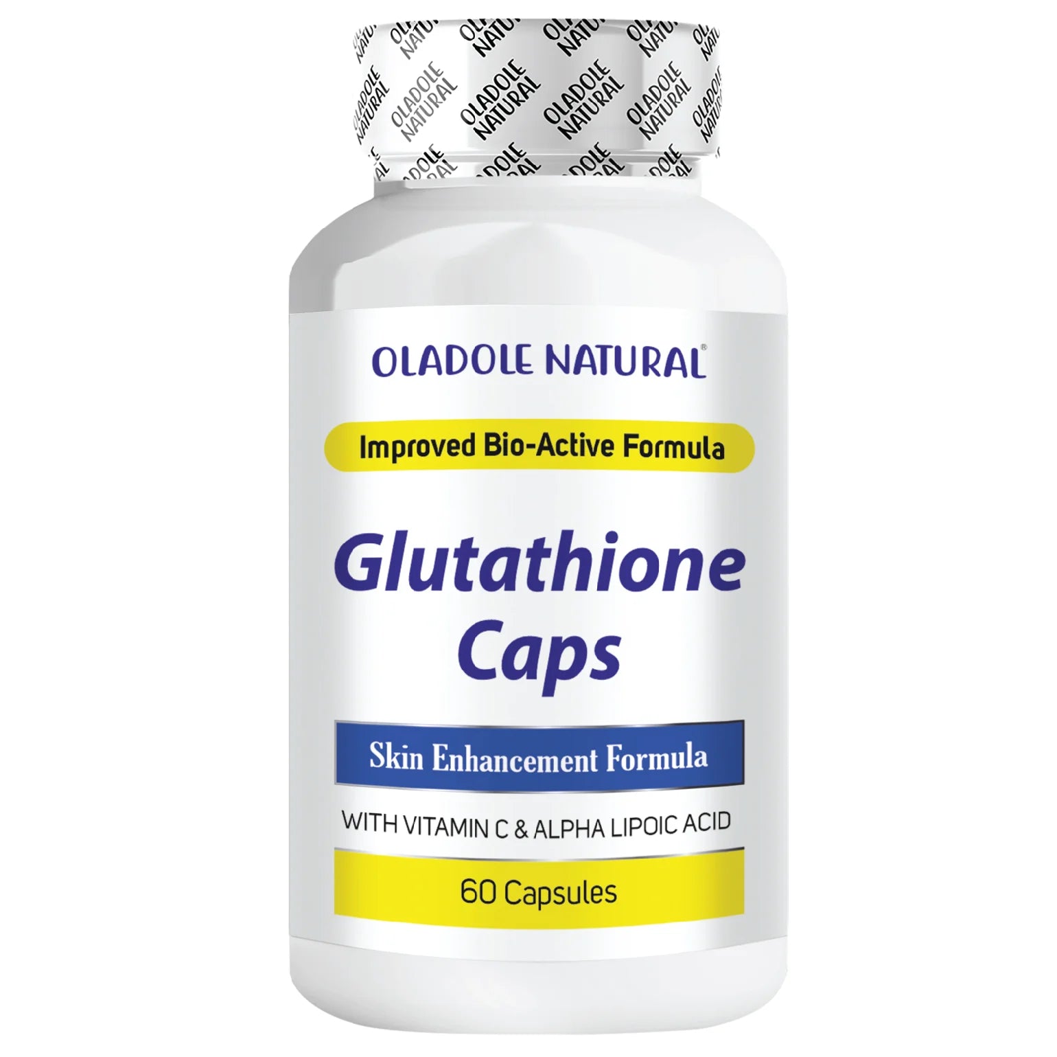 Oladole Natural Glutathione Caps with Vitamin C - 60 Capsules