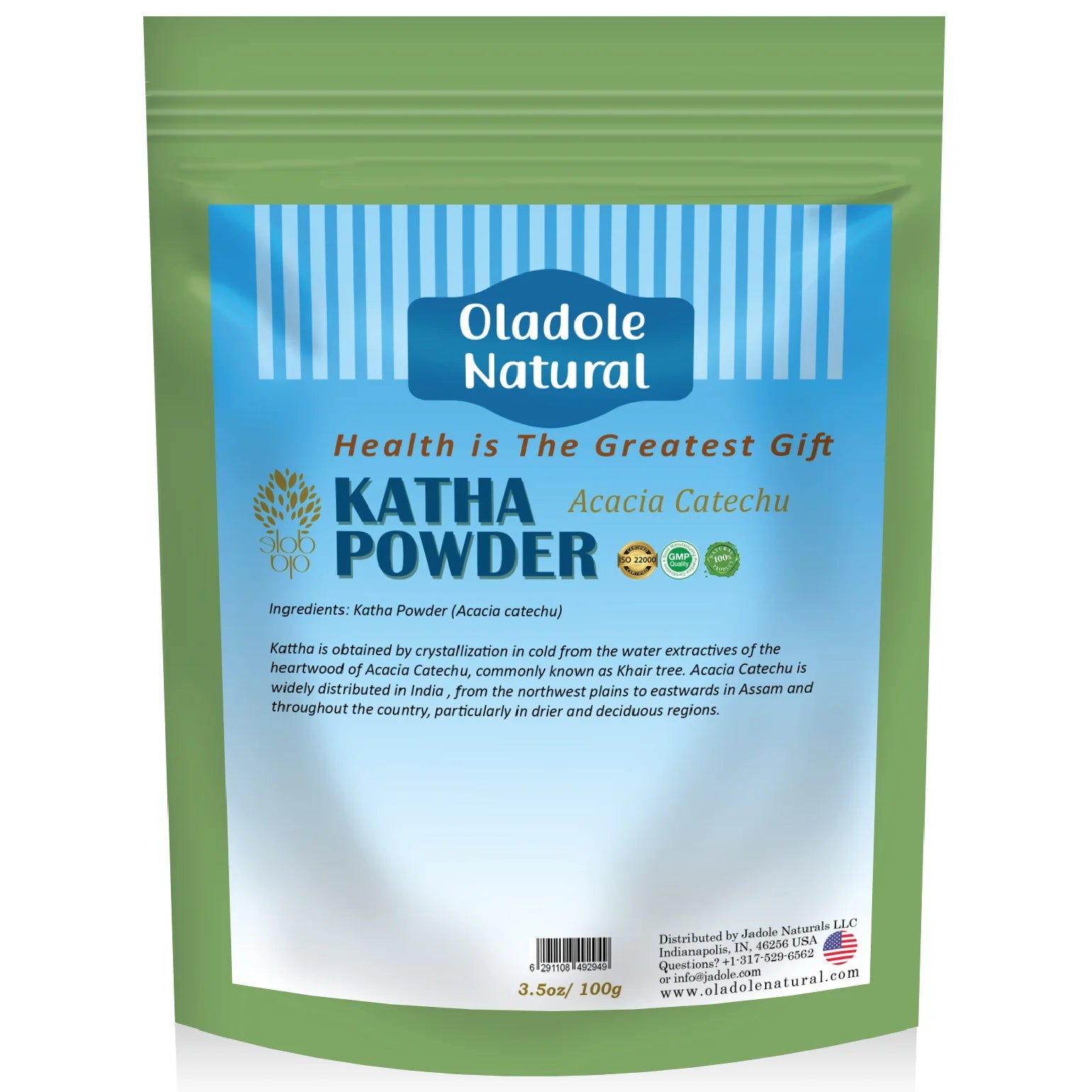 مسحوق الكاثا النقي الطبيعي من أولادول، 100 غرام 