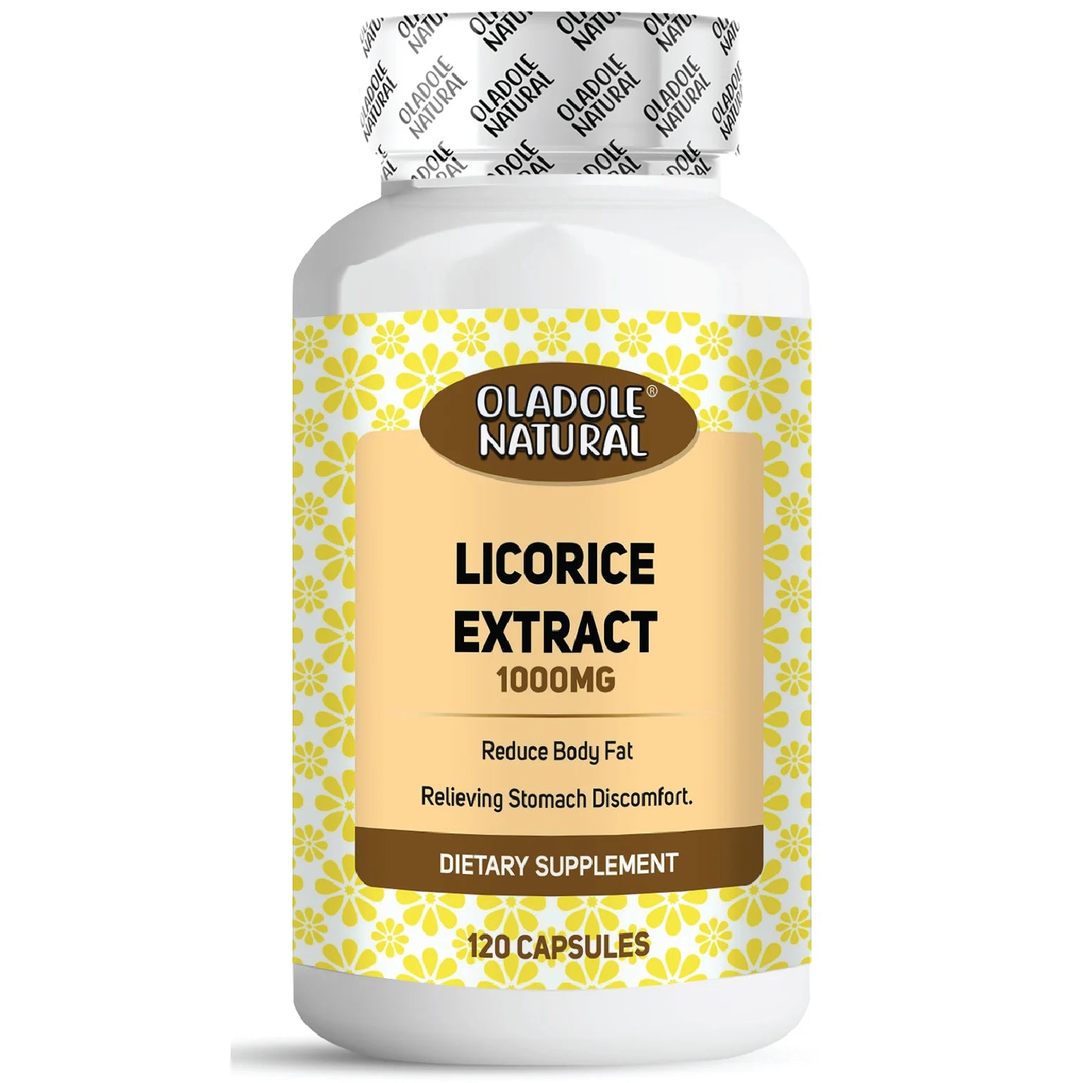Oladole Natural Licorice Root - 1000mg (120 Capsules)