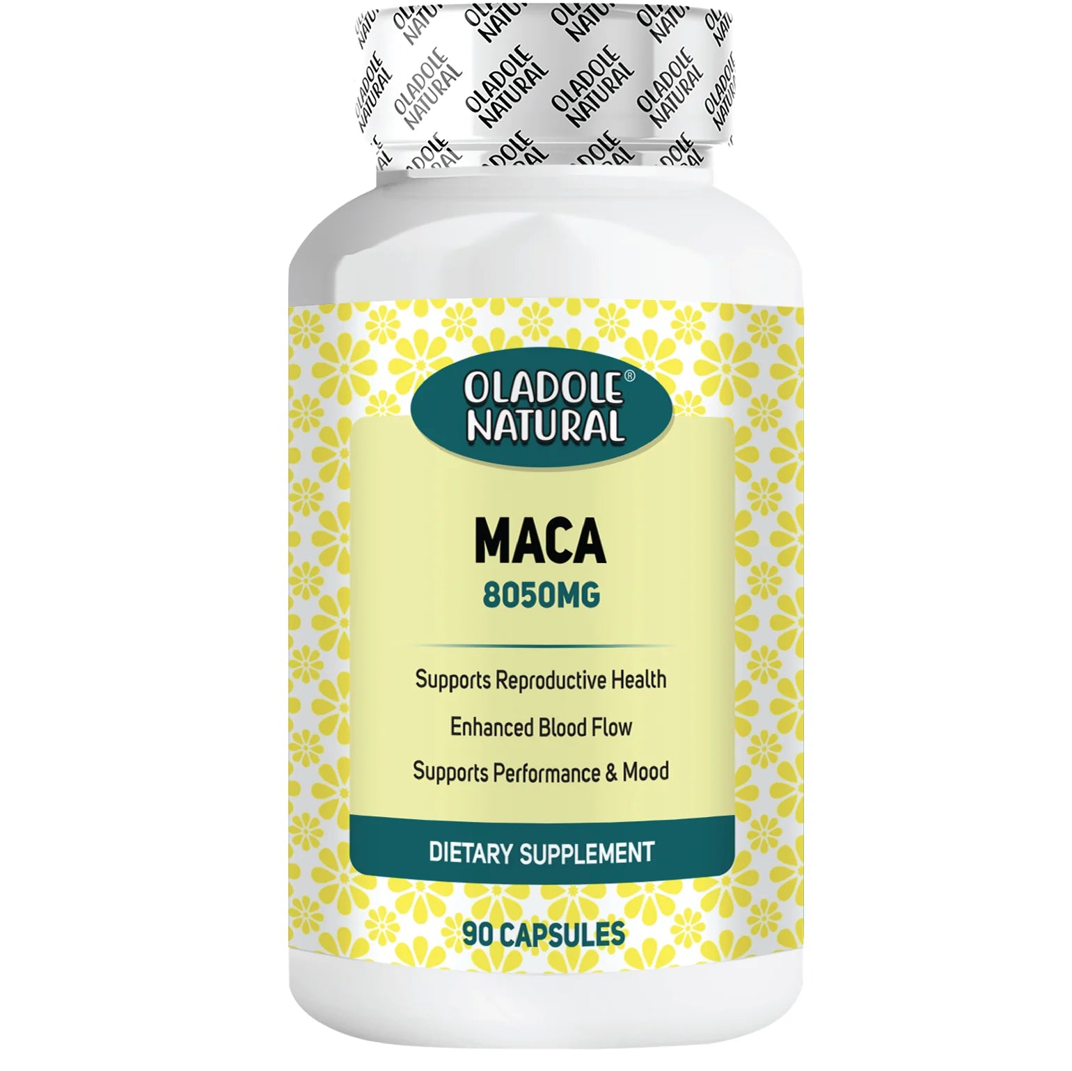 كبسولات مسحوق جذر الماكا العضوي الطبيعي من أولادول، 8050 ملجم، 90 كبسولة 