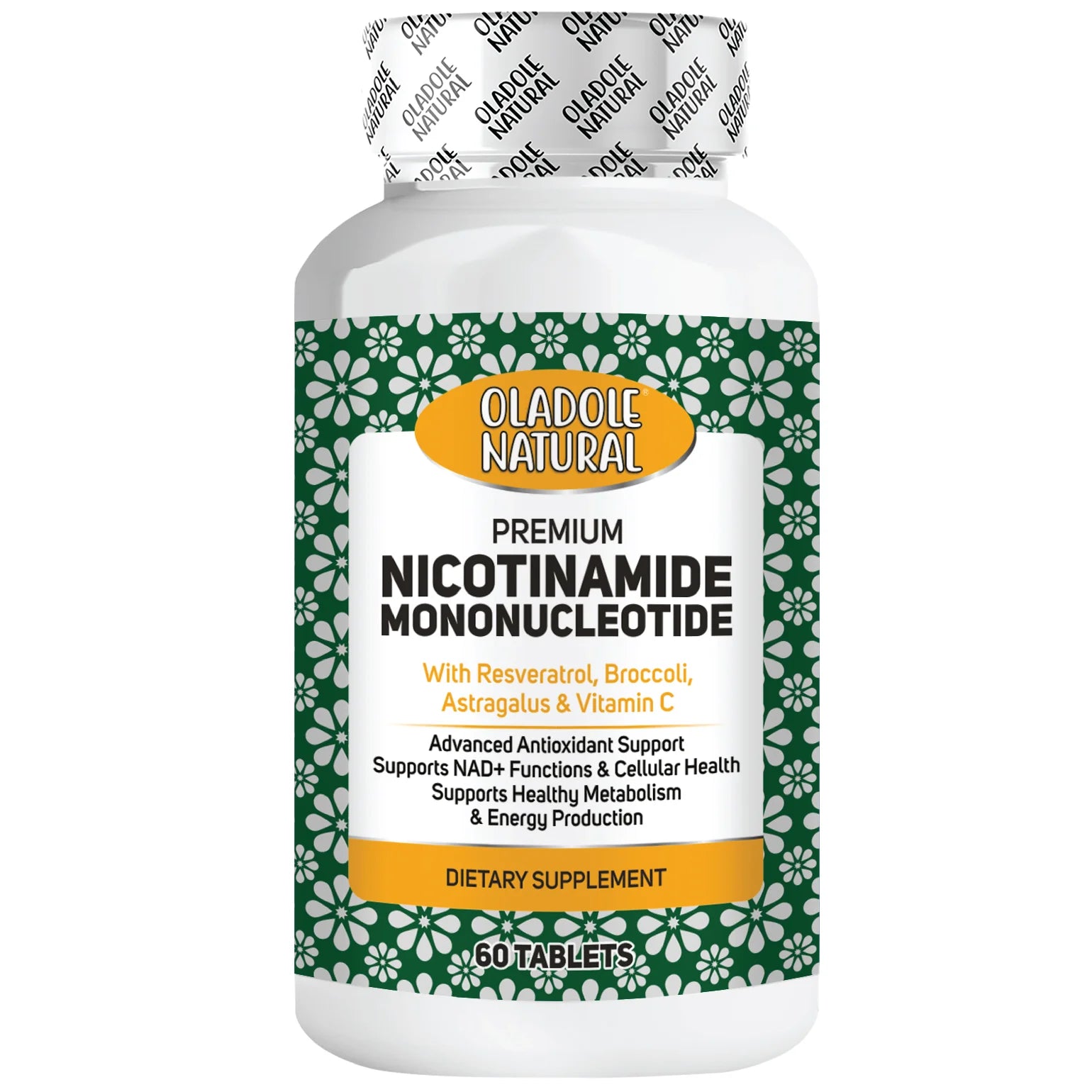 Oladole Natural NMN (Nicotinamide Mononucleotide) with Broccoli, Astragalus and Vitamin C