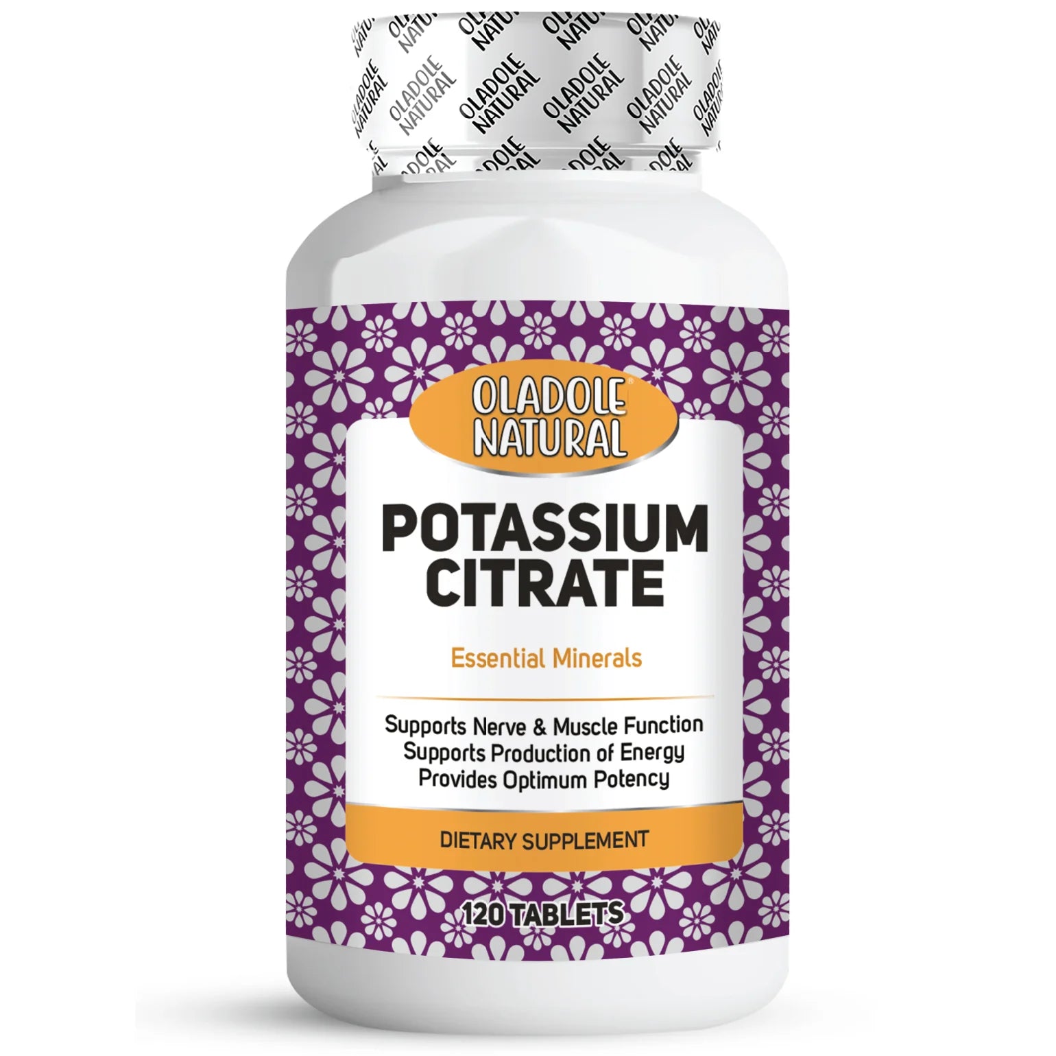 مكمل غذائي سترات البوتاسيوم الطبيعية أولادول 99 ملغ، 120 قرصًا 