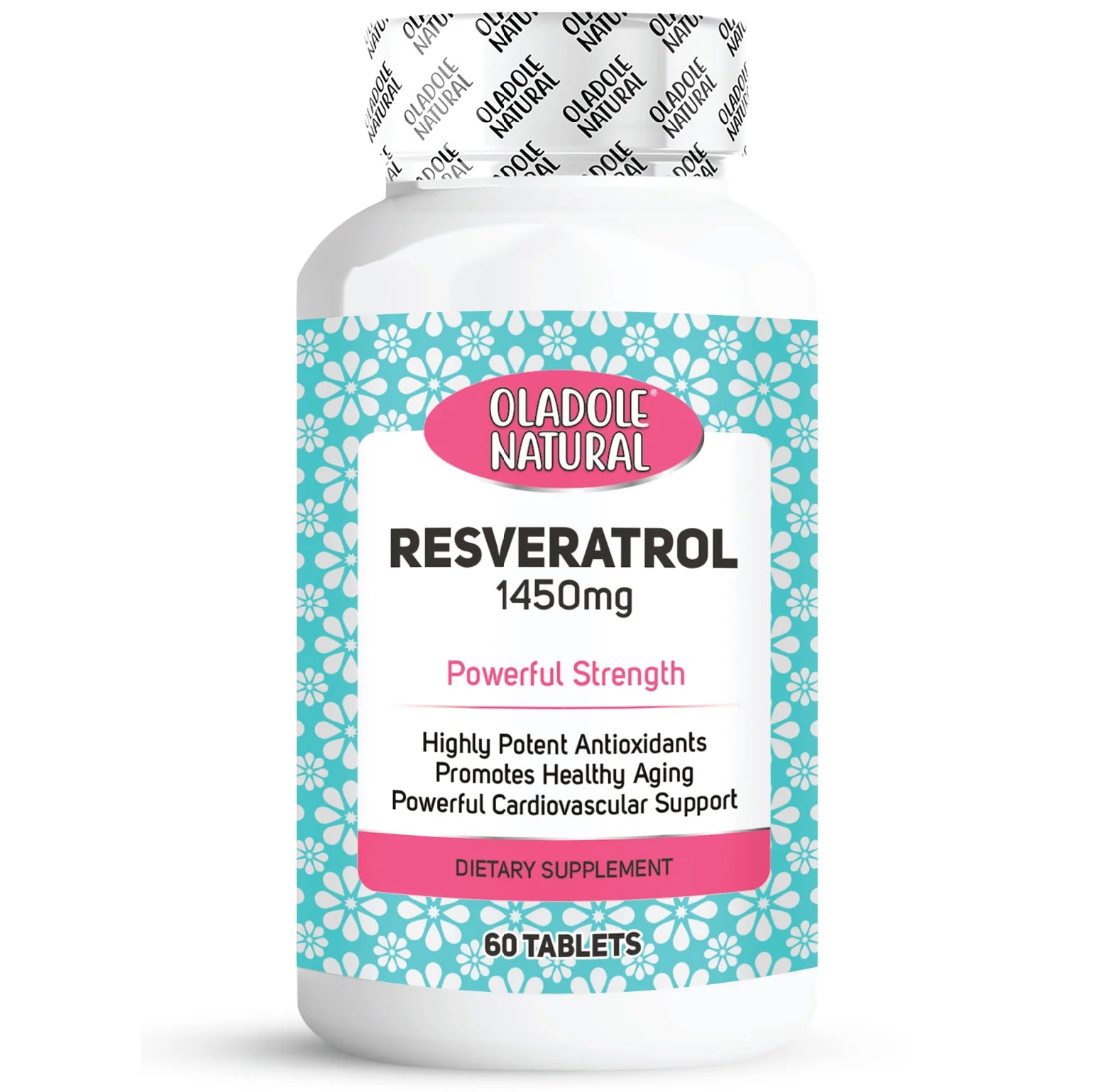 أولادول ريسفيراترول الطبيعي - 1450 مجم (60 قرصًا) 