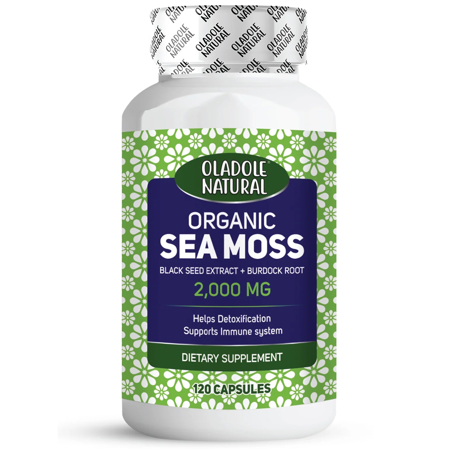Oladole Natural Organic Sea Moss (2000mg) - 120 Capsules