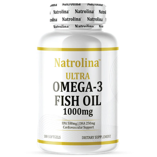 Natrolina Ultra Omega 3 Fish Oil 1000mg, 180 Softgels