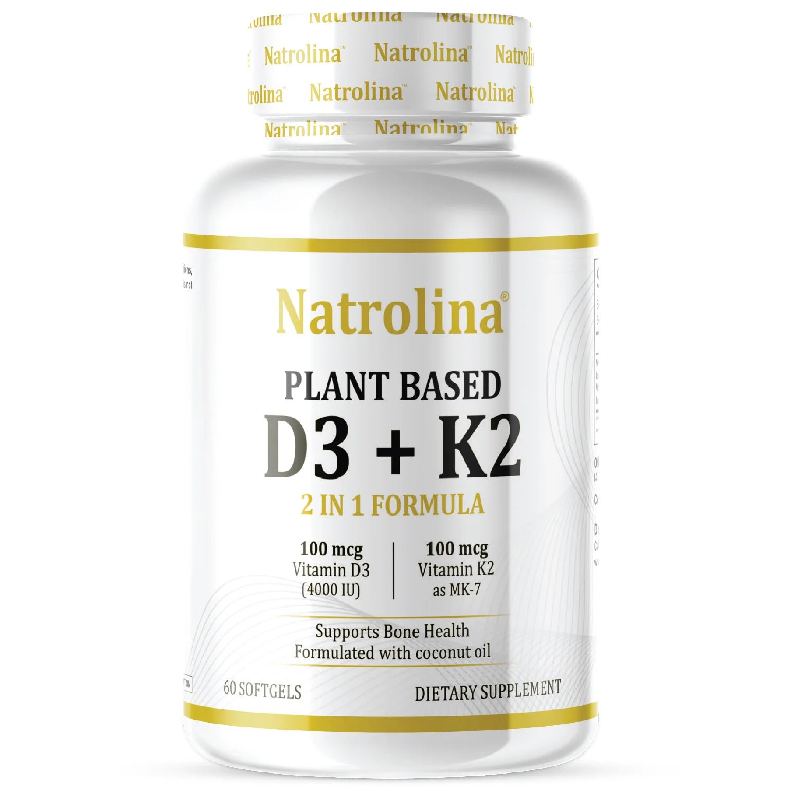 ناترولينا نباتي D3 + K2 - 60 كبسولة هلامية 