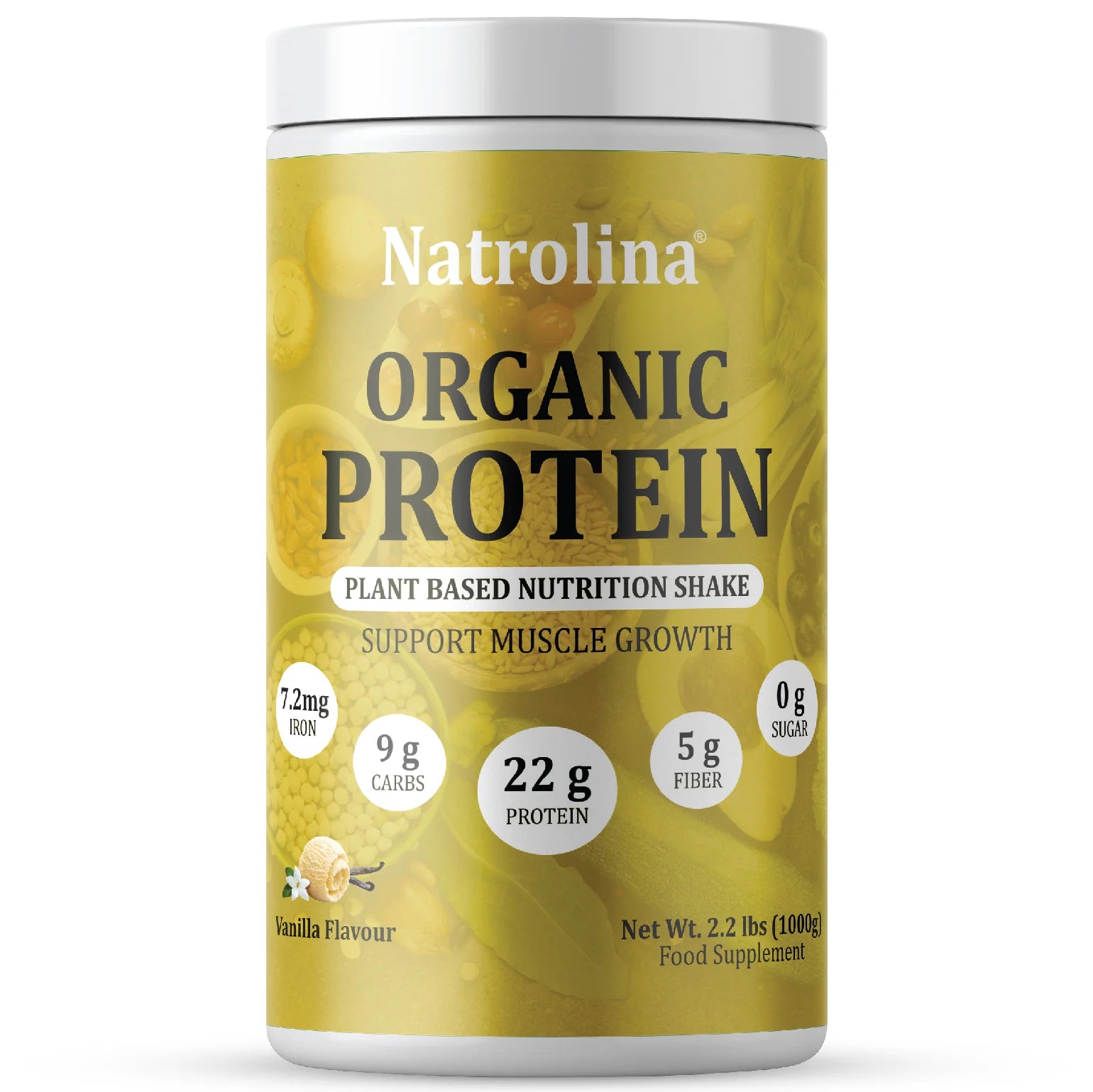 مسحوق بروتين ناترولينا العضوي - فانيليا 1 كجم 