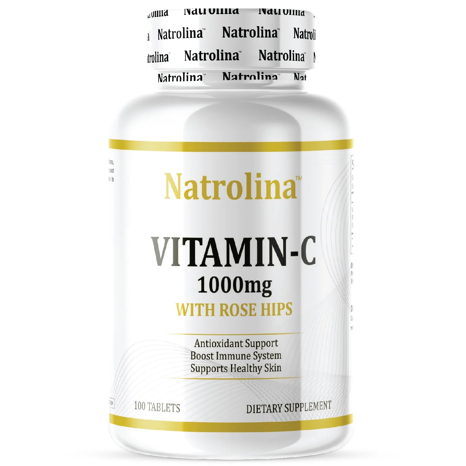 ناترولينا فيتامين سي 1000 ملغ مع ثمر الورد 100 قرص نباتي 