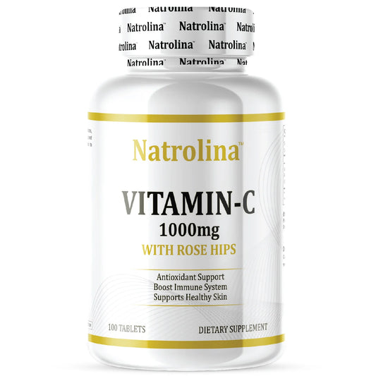 Natrolina Vitamin C 1000 mg with Rose Hips 100 Tablets Vegan